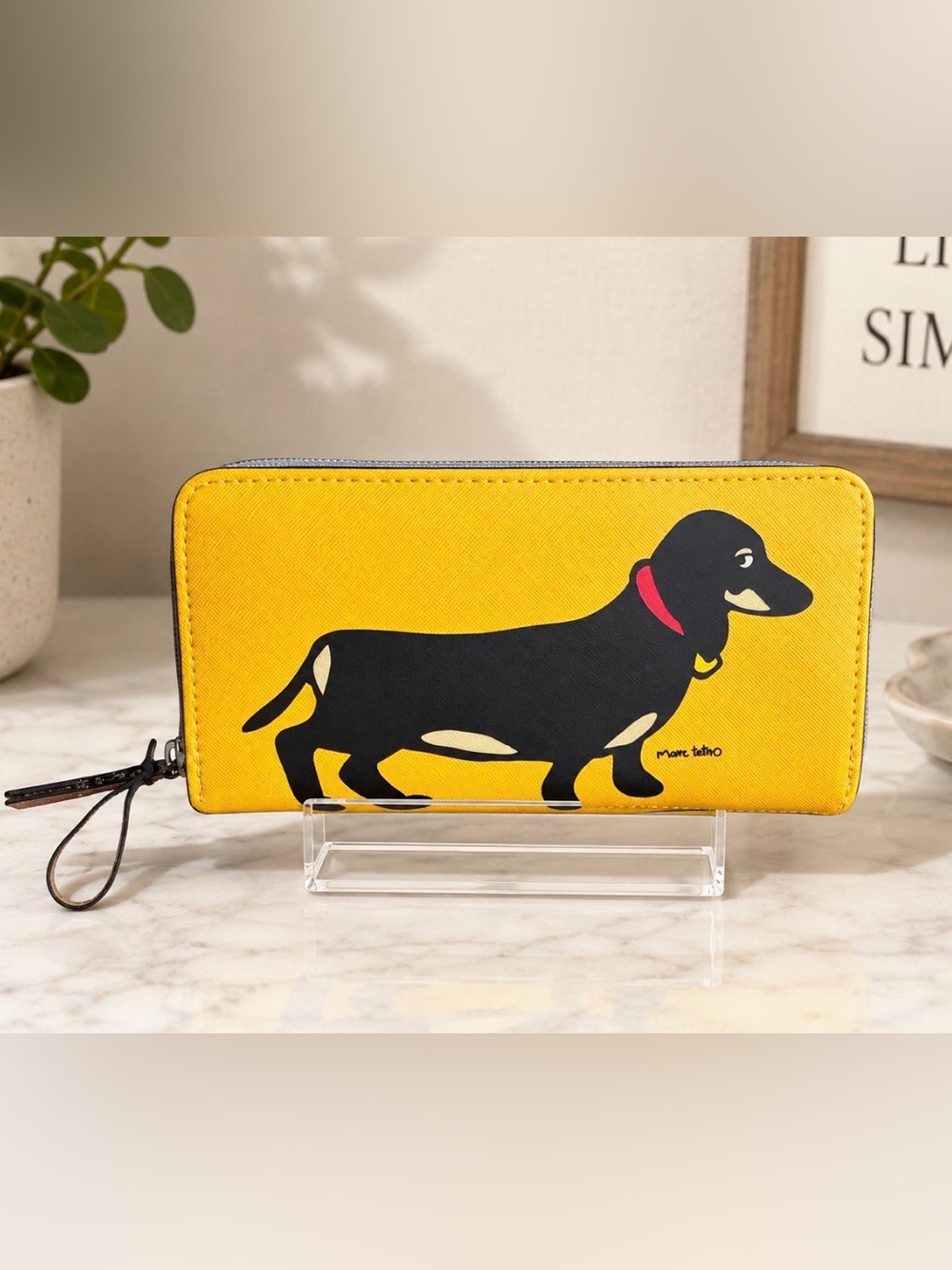 Marc Tetro Dachshund Zip Around Wallet